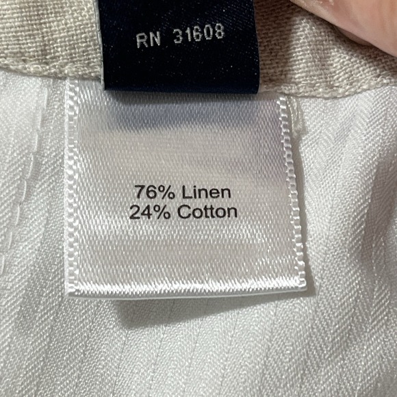 Jos A Banks Sz 38 x 32  Linen Tailored Fit Pants Cinched Waist Vacation Beach - Picture 12 of 13